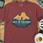 Out of Excuses Cyclist T-Shirt — Chili