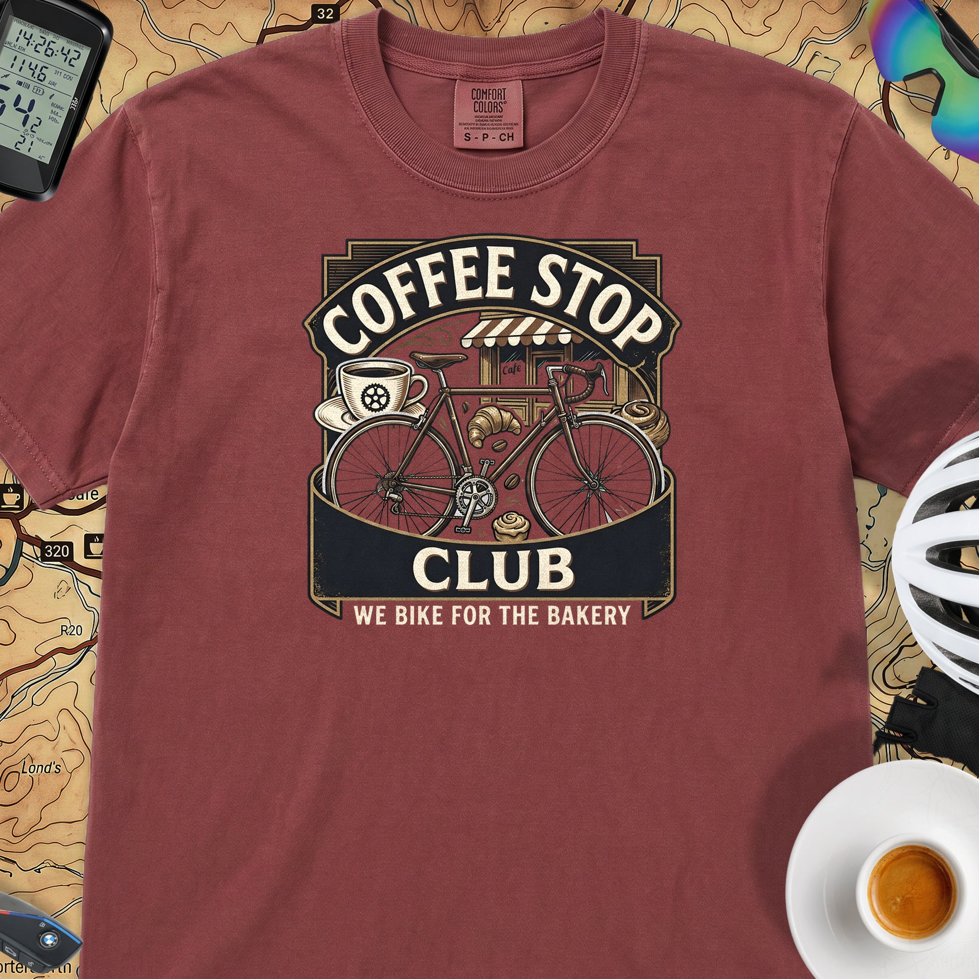 We Ride for the Bakery T-Shirt — Chili