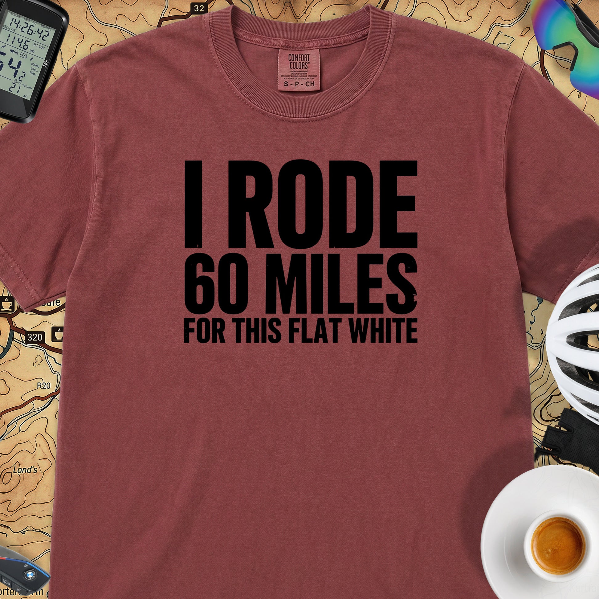 I Rode 60 Miles For This Flat White T-Shirt — Chili