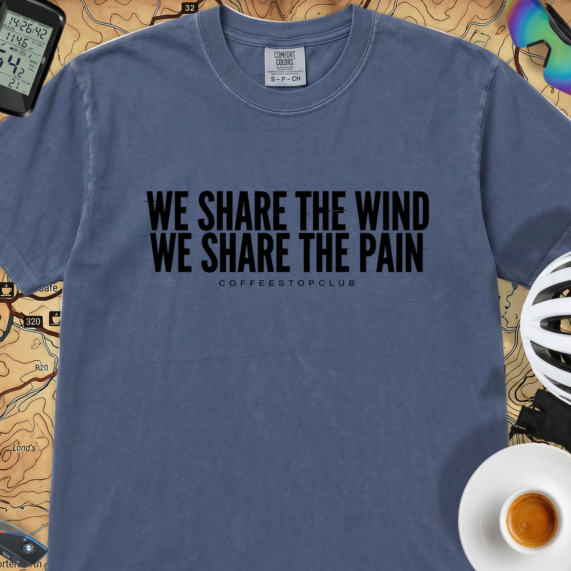 We Share the Wind T‑Shirt — China Blue