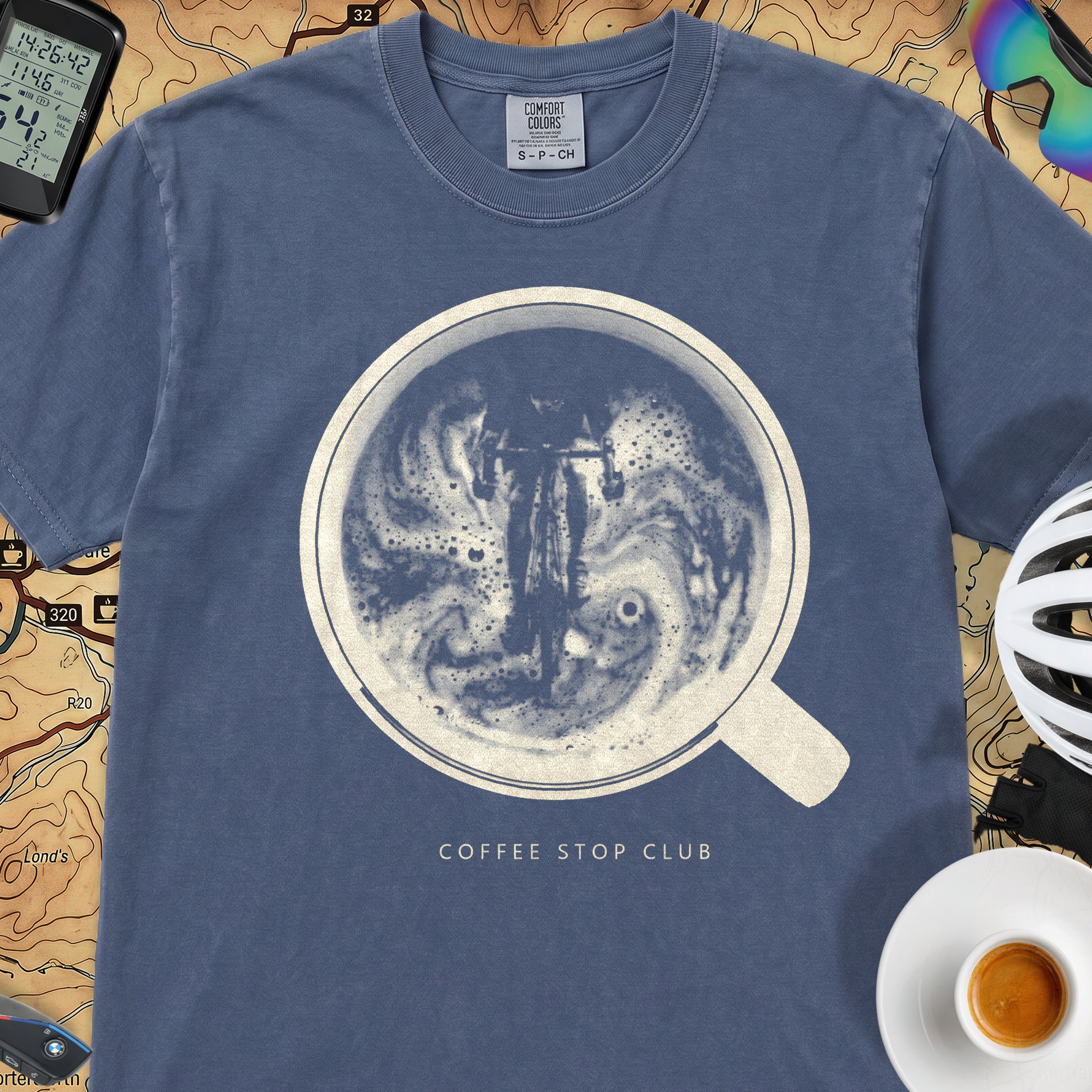 Crema de la Crema Cycling T-Shirt — China Blue