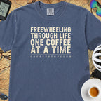 Freewheeling Life T‑Shirt — China Blue