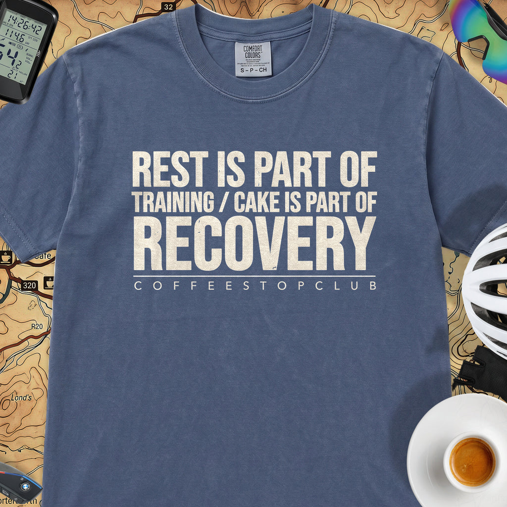 Rest is Recovery T‑Shirt — China Blue