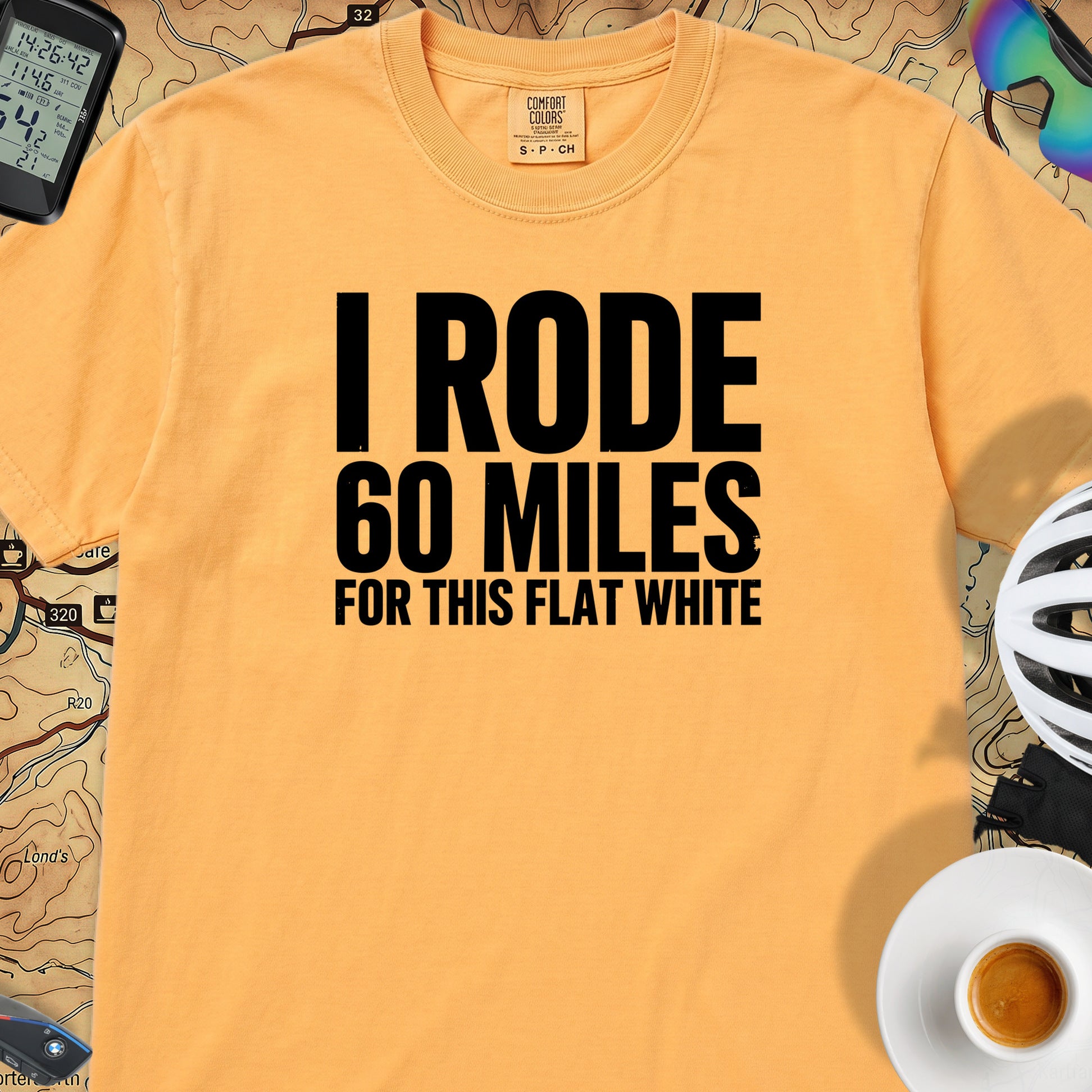 I Rode 60 Miles For This Flat White T-Shirt — Citrus