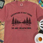 Adventure Is Out There Cycling T-Shirt — Crimson
