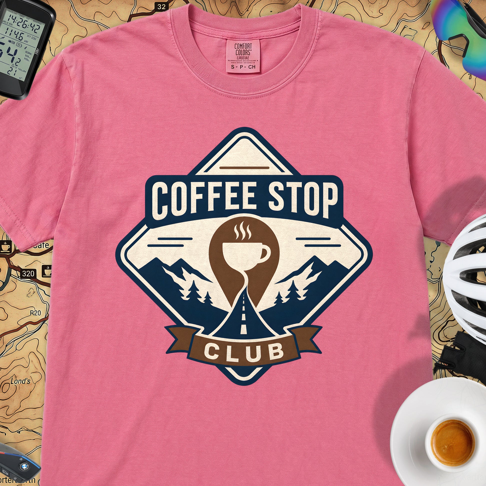 The Coffee Stop Club T‑Shirt — Crunchberry