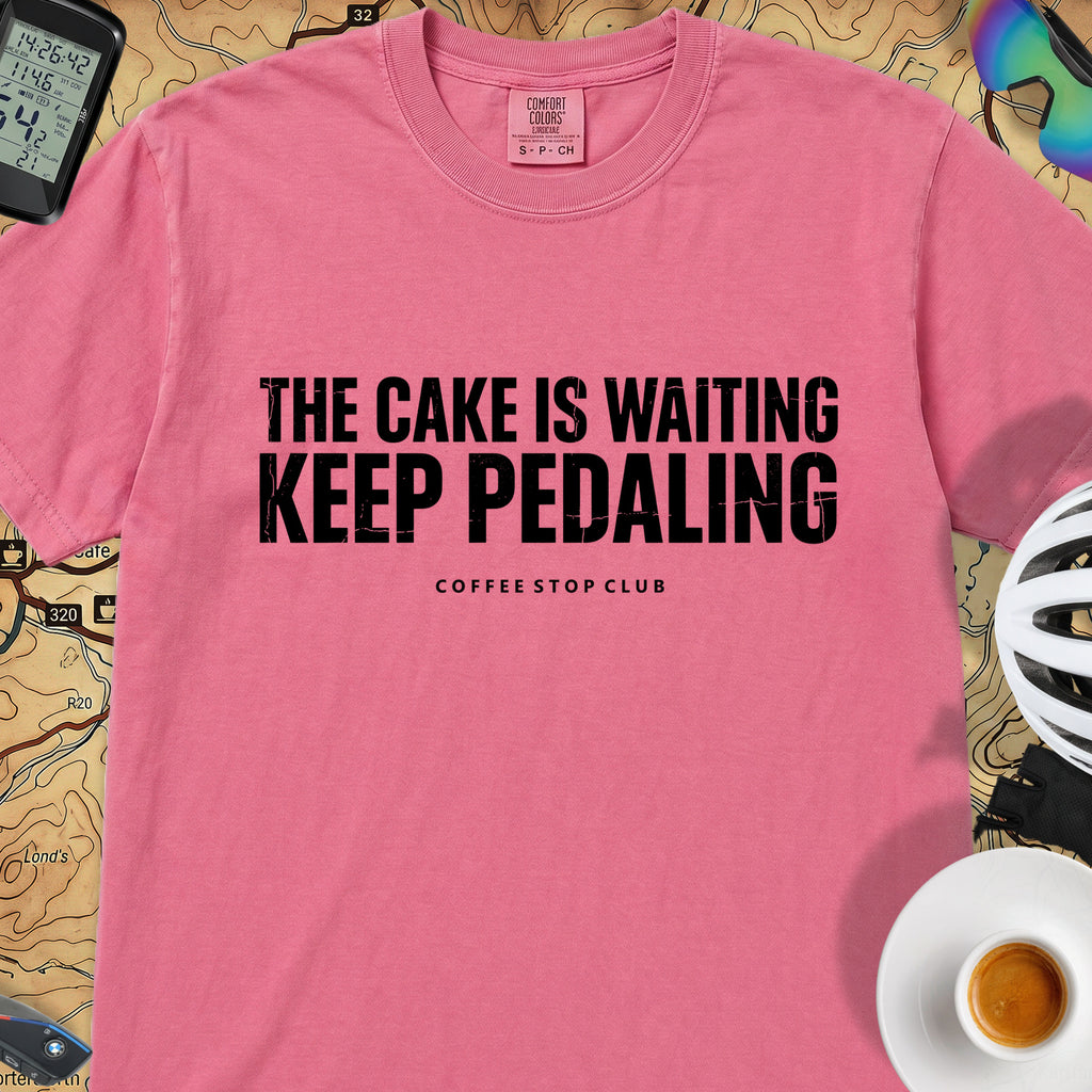 The Cake is Waiting T‑Shirt — Crunchberry