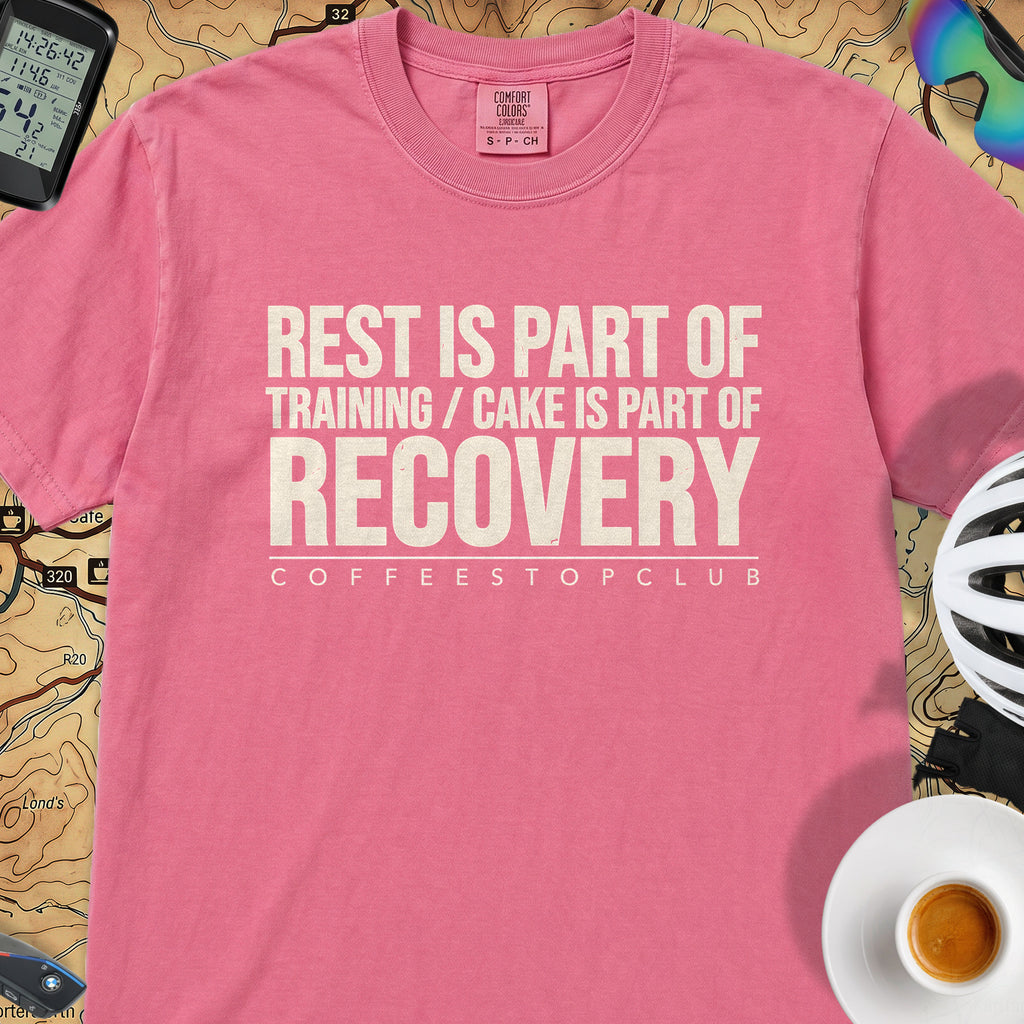 Rest is Recovery T‑Shirt — Crunchberry
