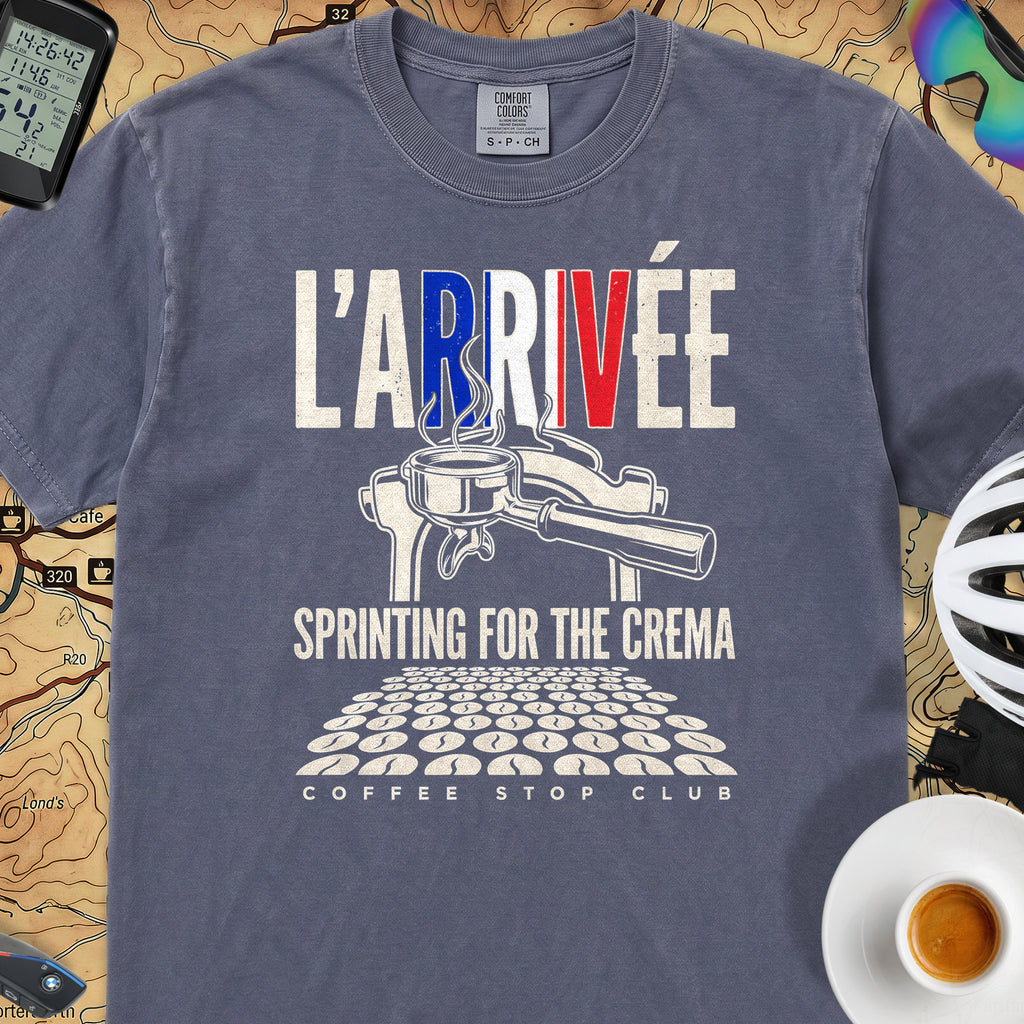 L'Arrivée TdF Cycling T-Shirt — Denim