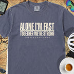 Alone I'm Fast T‑Shirt — Denim