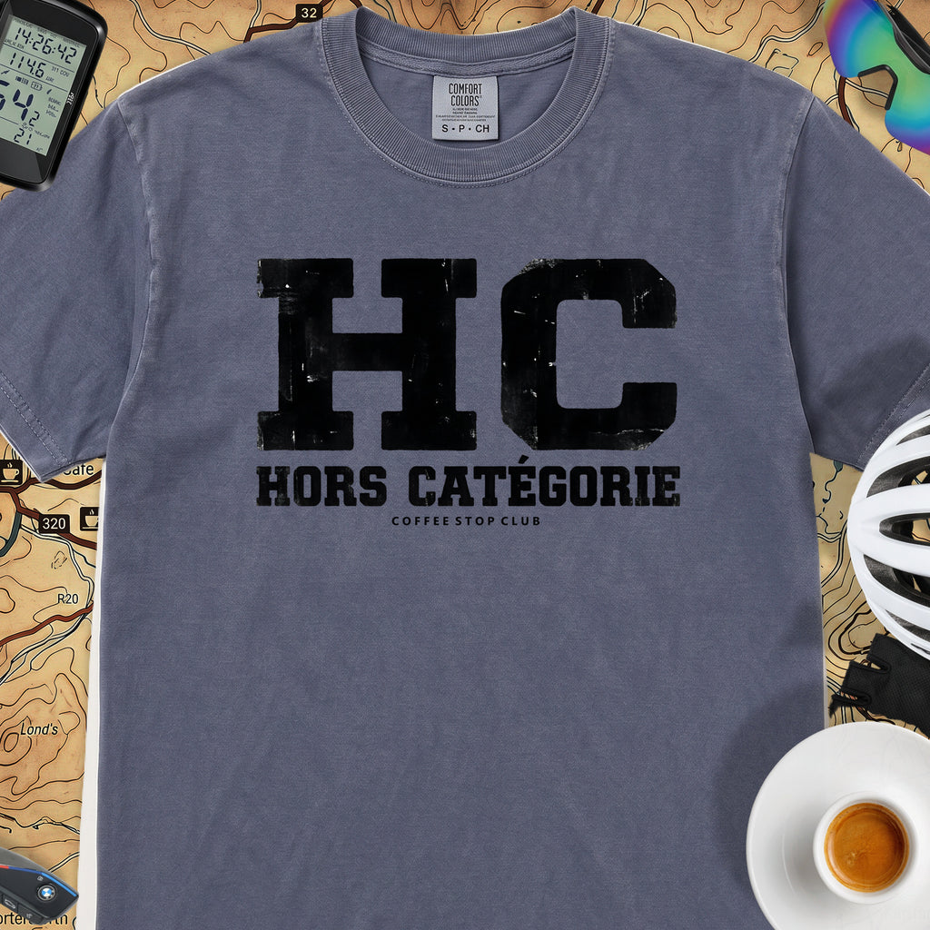 HC Hors Catégorie Tour T‑Shirt — Denim