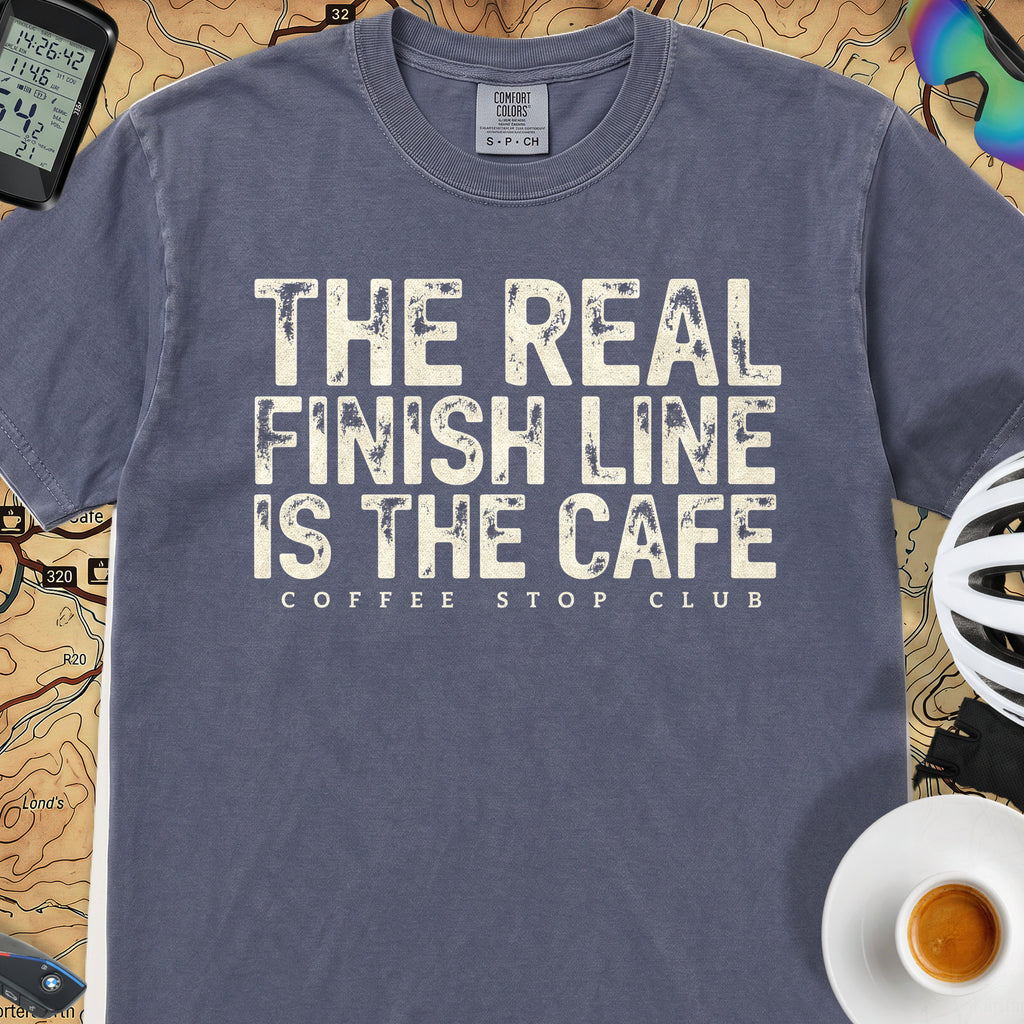 The Real Finish Line T‑Shirt — Denim