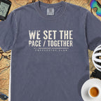 We Set The Pace T‑Shirt — Denim