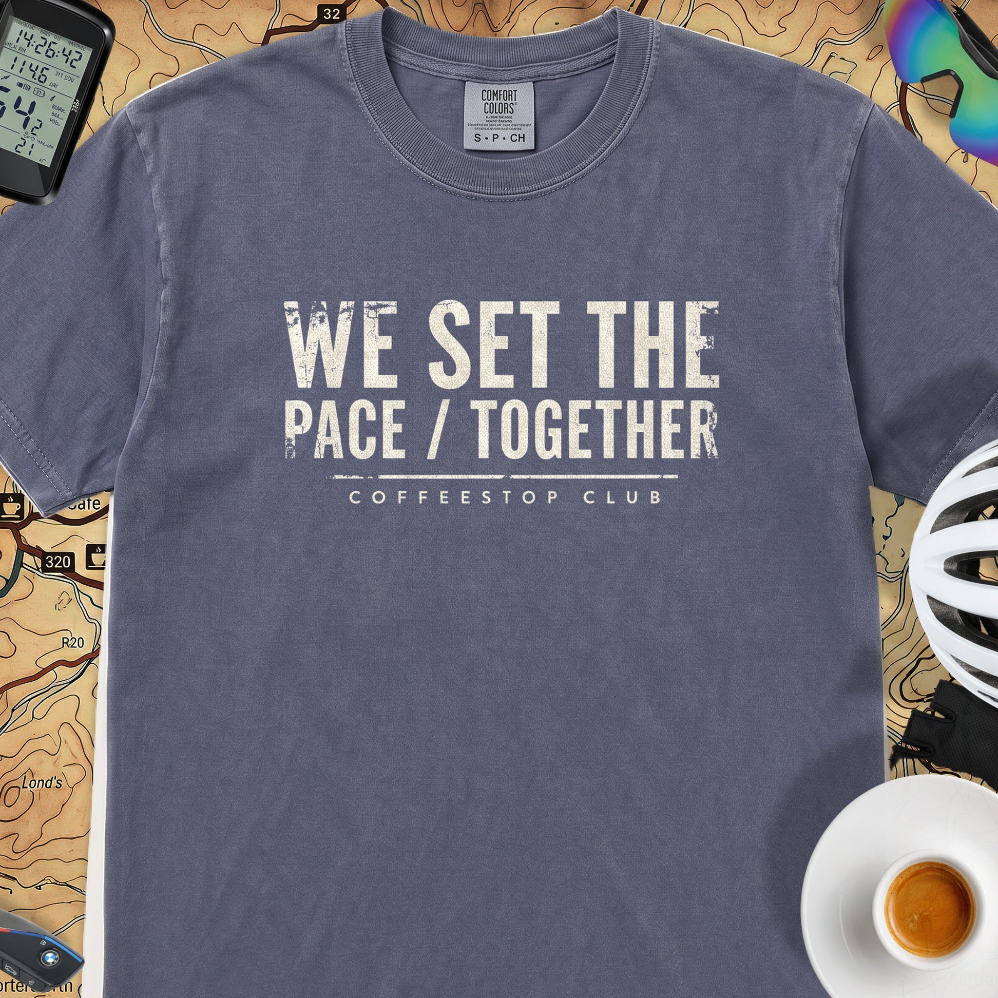 We Set The Pace T‑Shirt — Denim