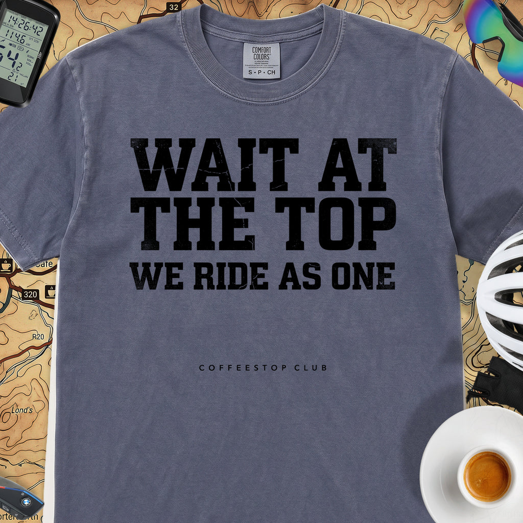 Wait at the Top T‑Shirt — Denim