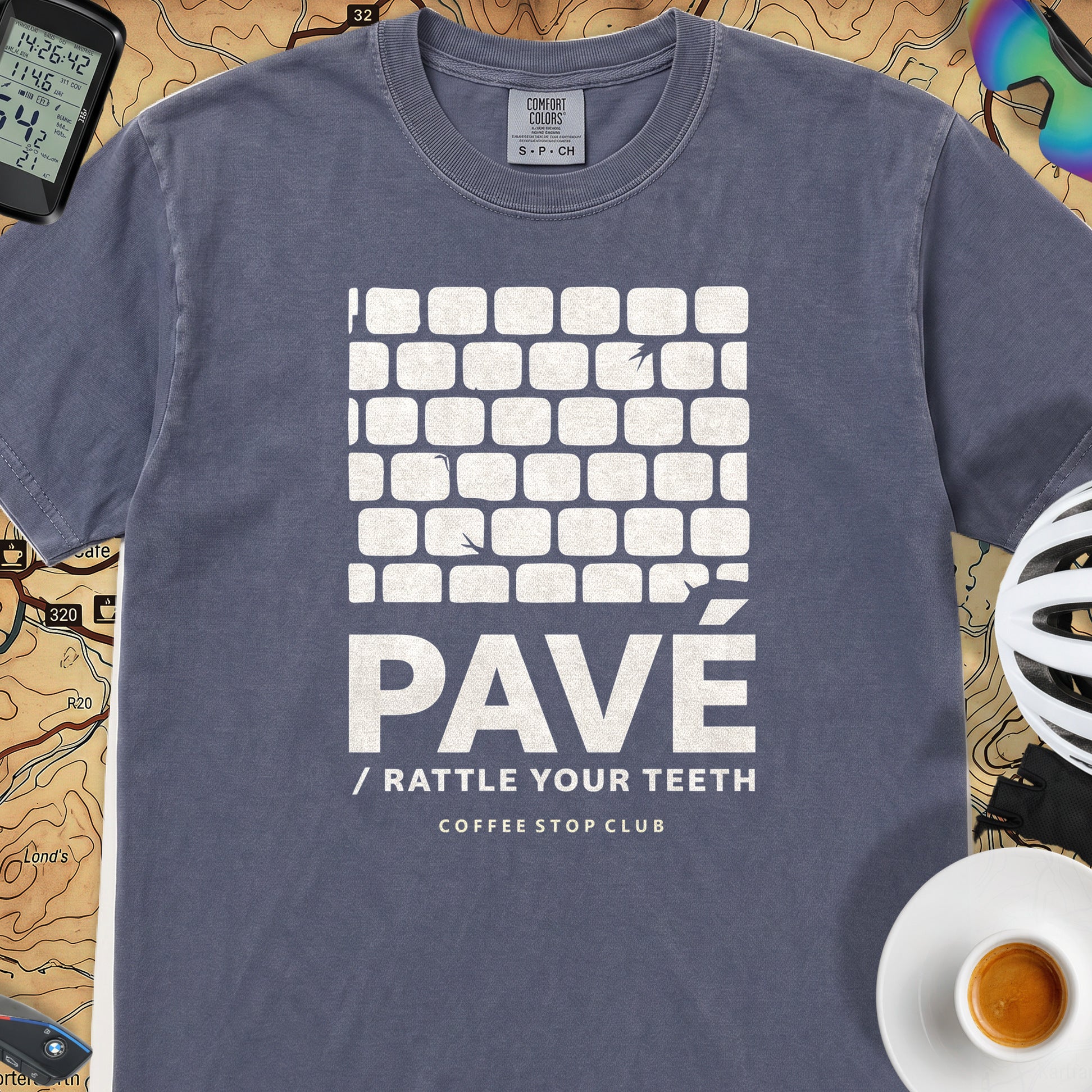 Pavé Tour T‑Shirt — Denim