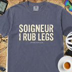 Soigneur Leg Rub Tour T‑Shirt — Denim