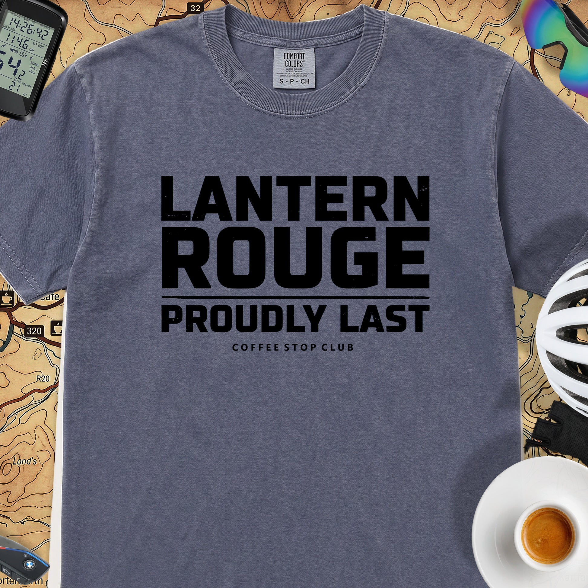 Lanterne Rouge Cycling T‑Shirt — Denim