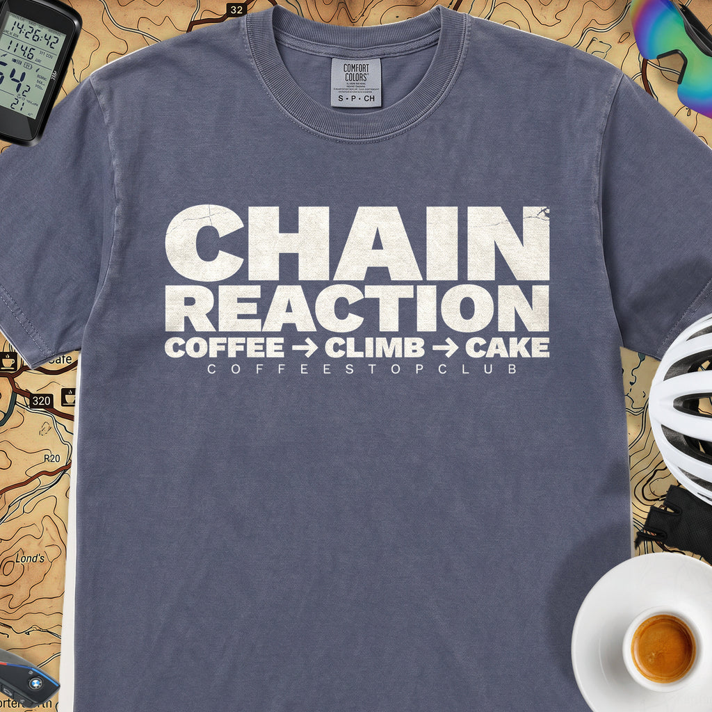 Chain Reaction T‑Shirt — Denim
