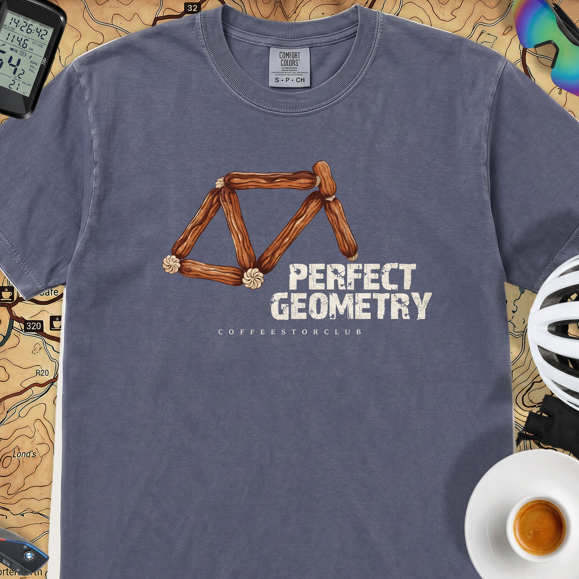 Perfect Geometry T‑Shirt — Denim