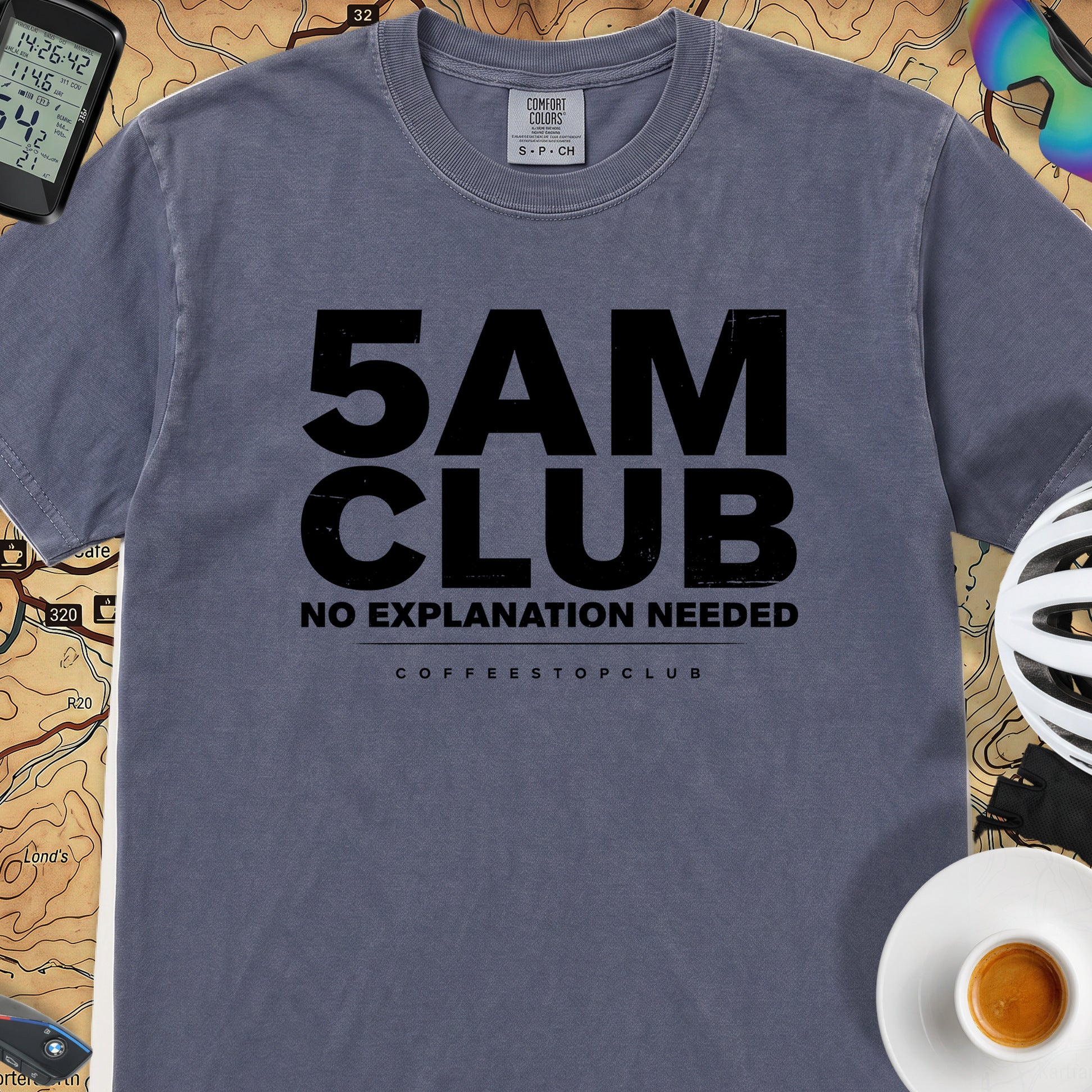 5AM Club T‑Shirt — Denim