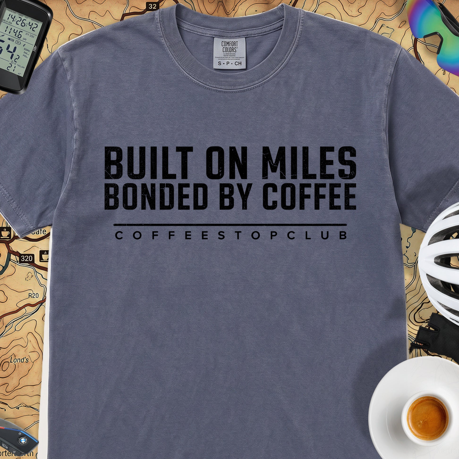 Bonded by Coffee T‑Shirt — Denim
