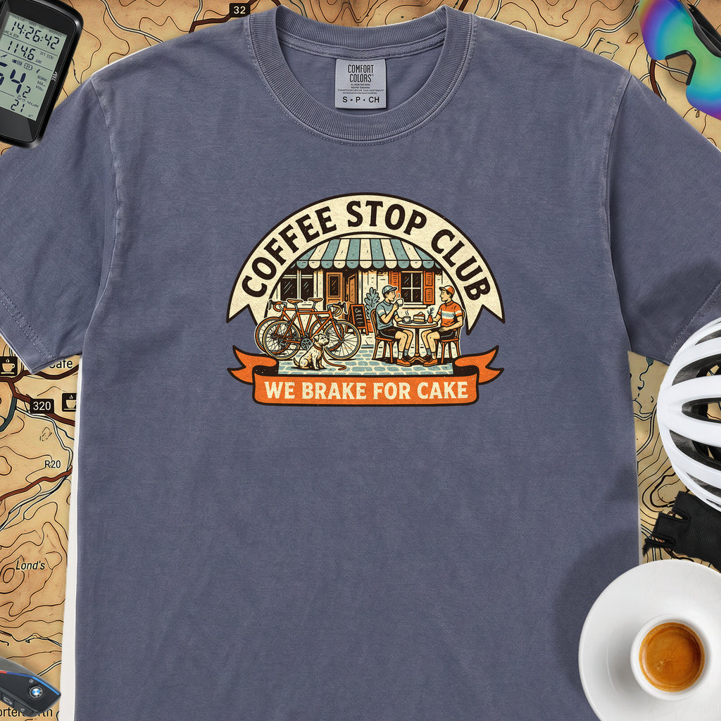 We Brake For Cake T-Shirt — Denim