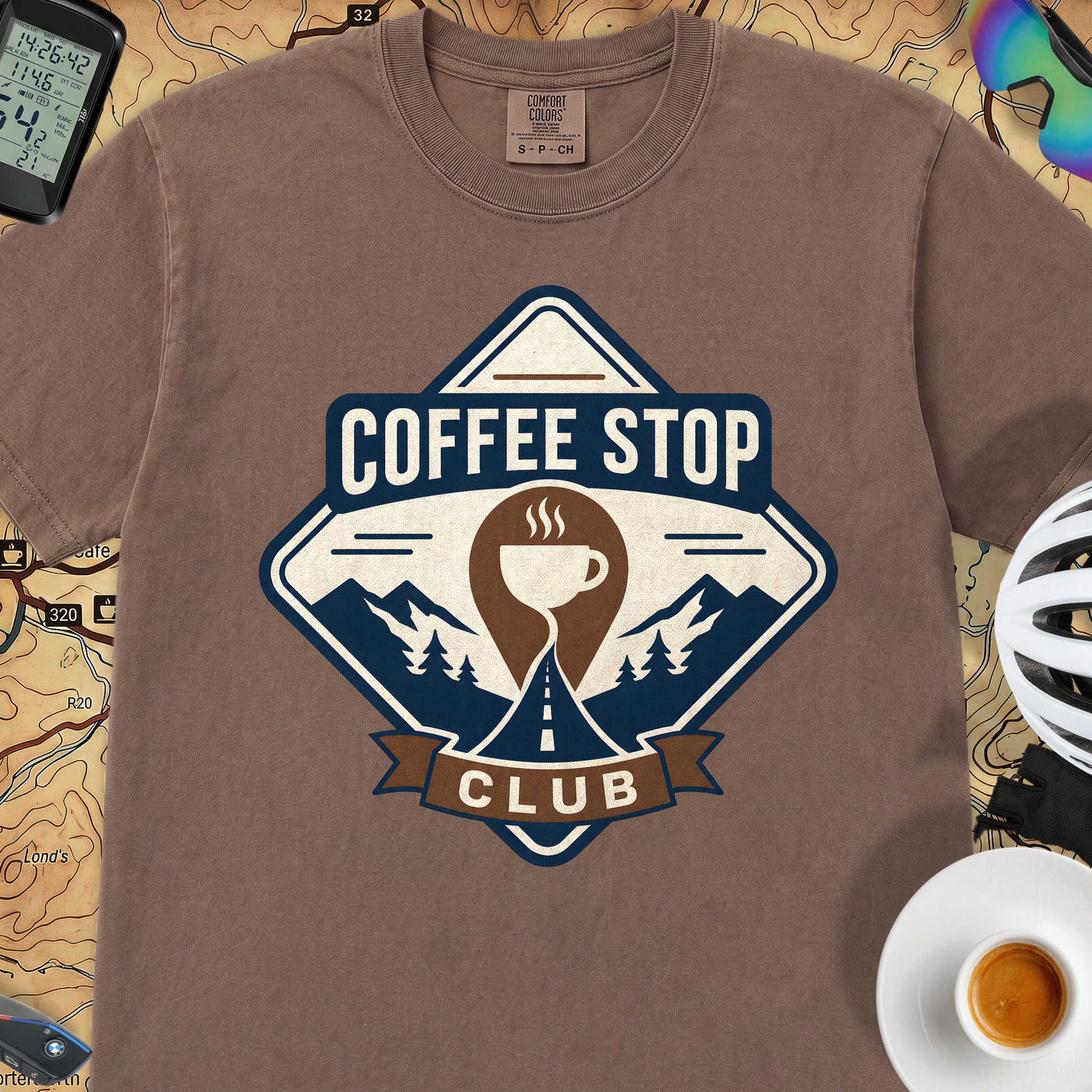 The Coffee Stop Club T‑Shirt — Espresso
