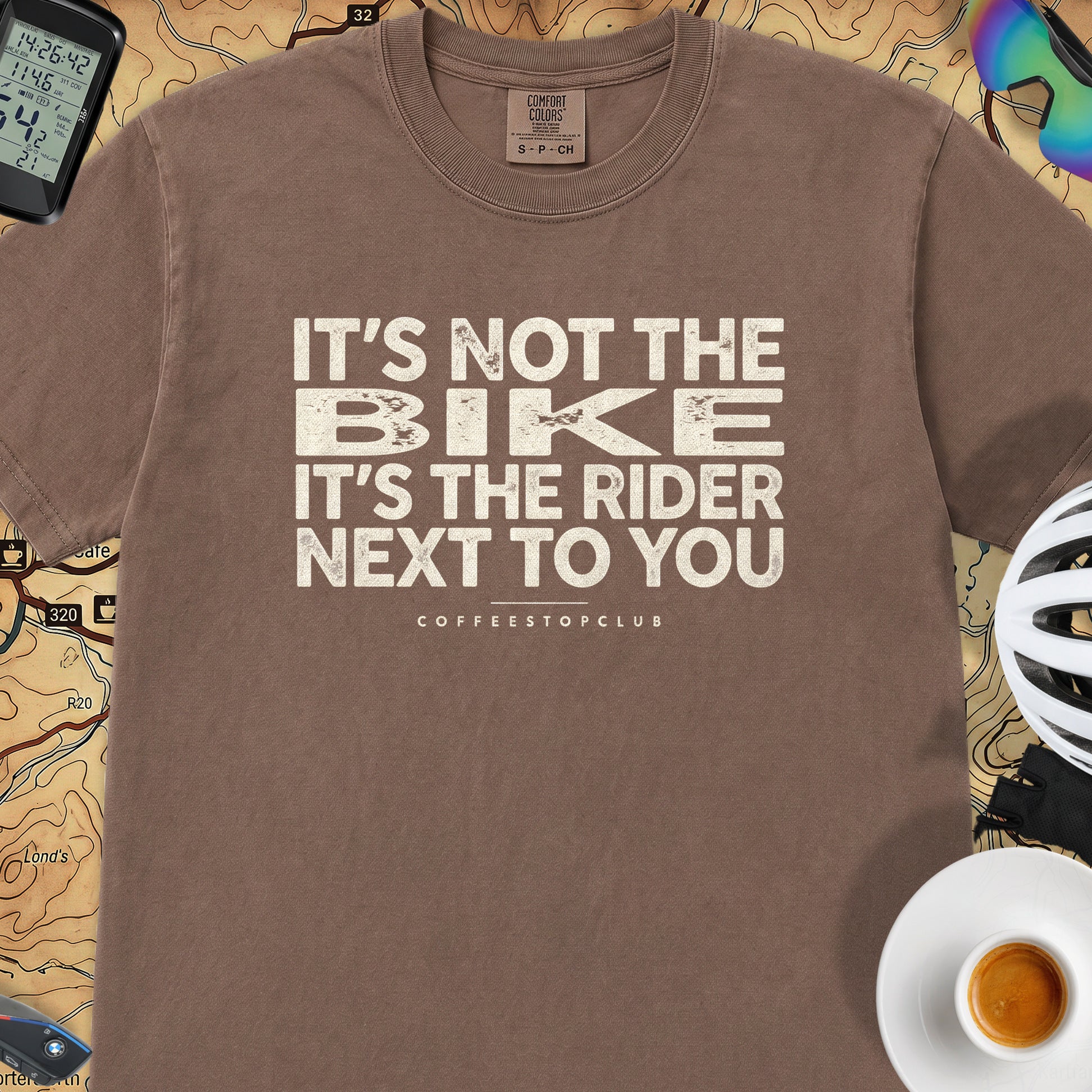It's Not The Bike T‑Shirt — Espresso