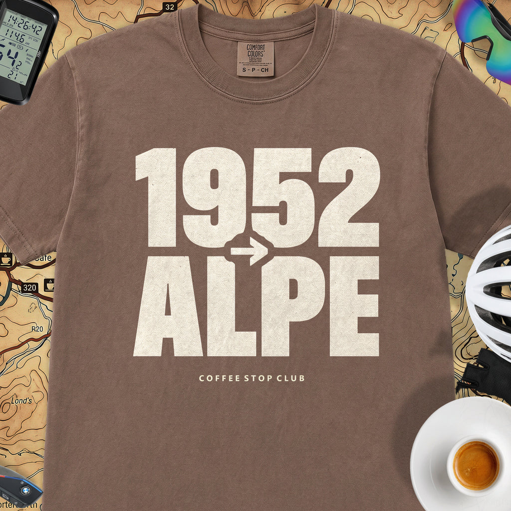 1952 --> l'Alpe Tour T‑Shirt — Espresso