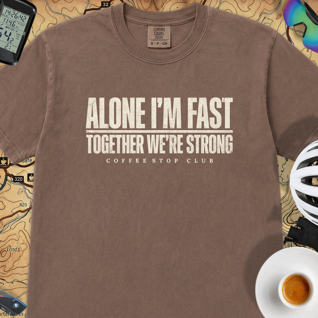 Alone I'm Fast T‑Shirt — Espresso