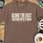 Alone I'm Fast T‑Shirt — Espresso