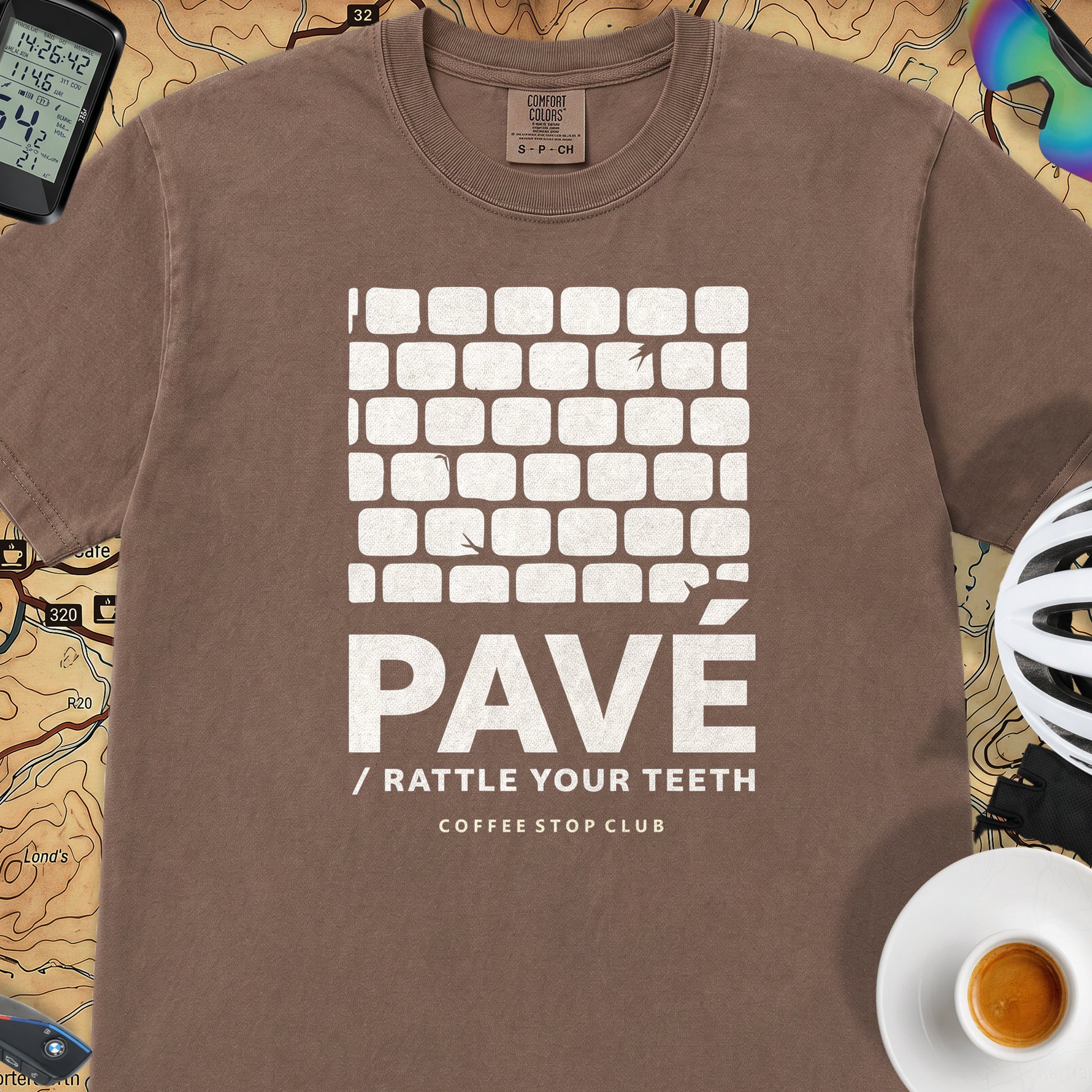 Pavé Tour T‑Shirt — Espresso