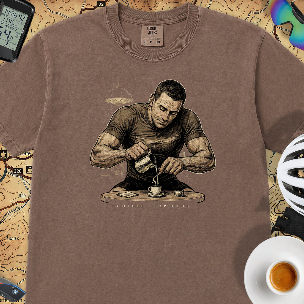 Espresso Stop Cycling T-Shirt — Espresso