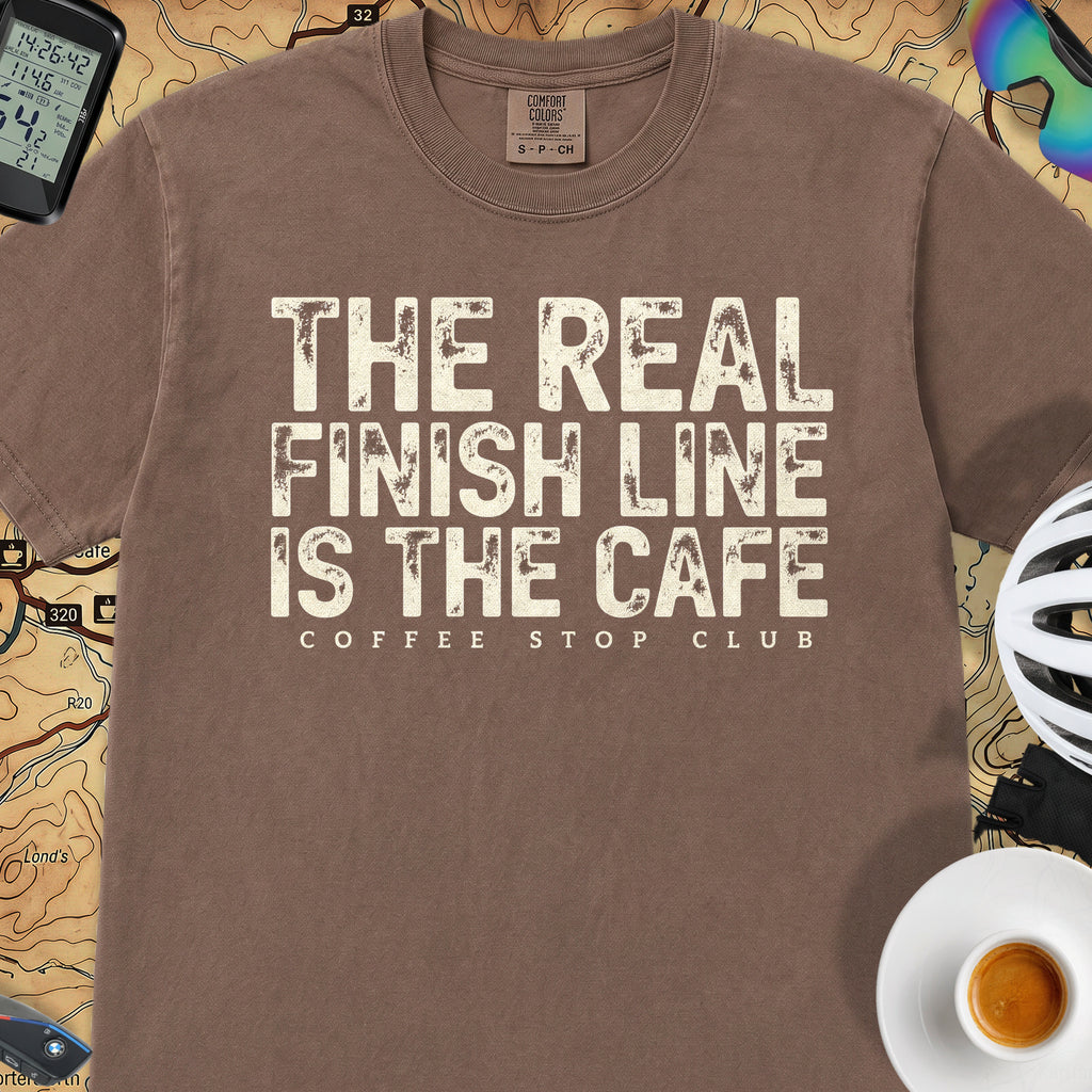 The Real Finish Line T‑Shirt — Espresso