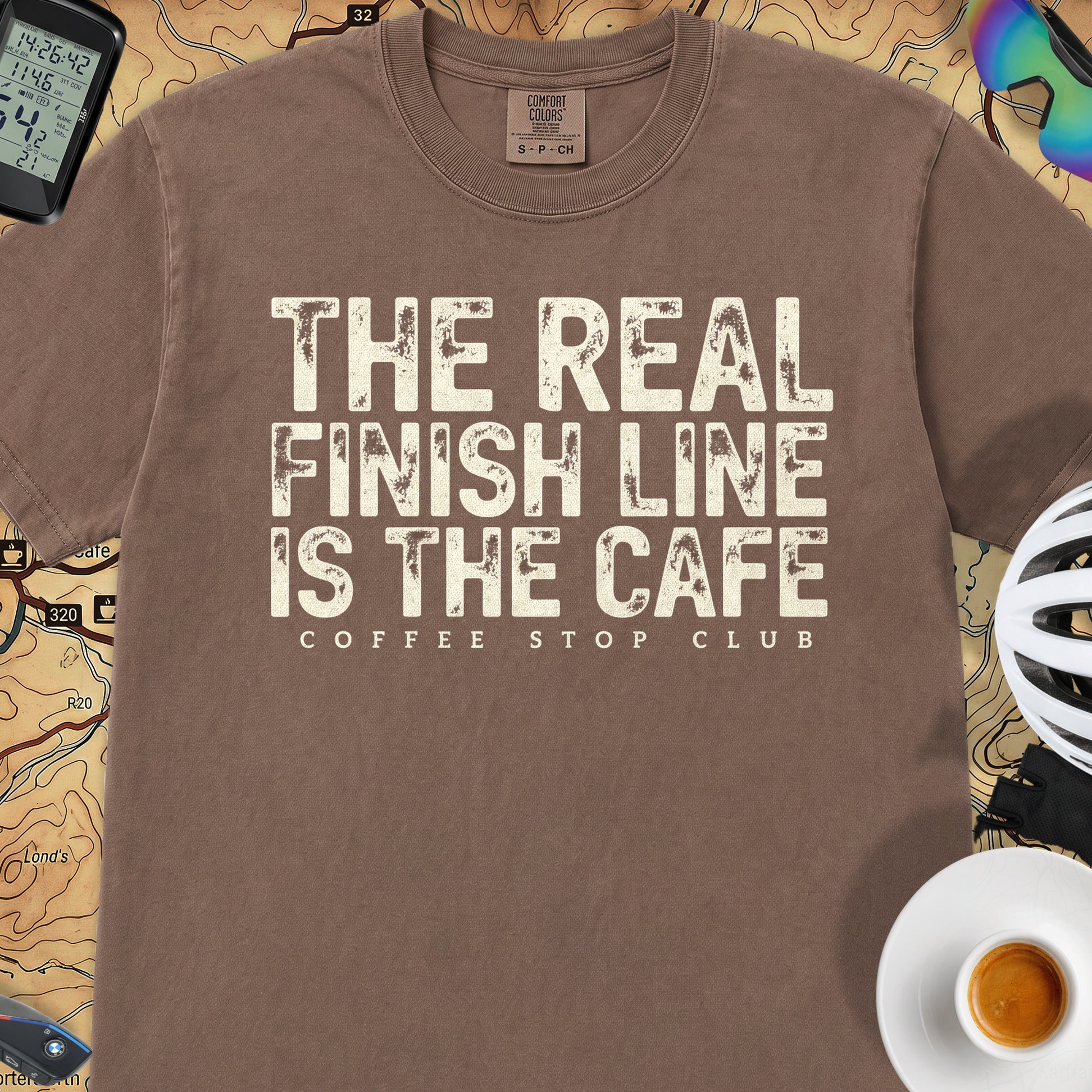 The Real Finish Line T‑Shirt — Espresso