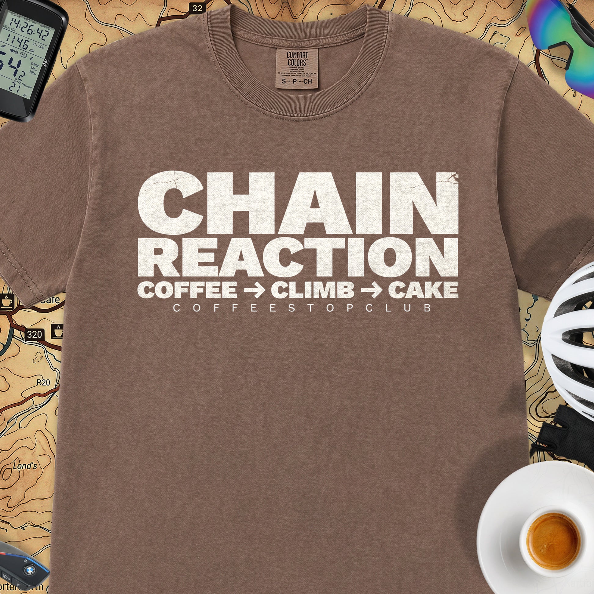 Chain Reaction T‑Shirt — Espresso
