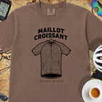 Maillot Croissant Cyclist T-Shirt — Espresso