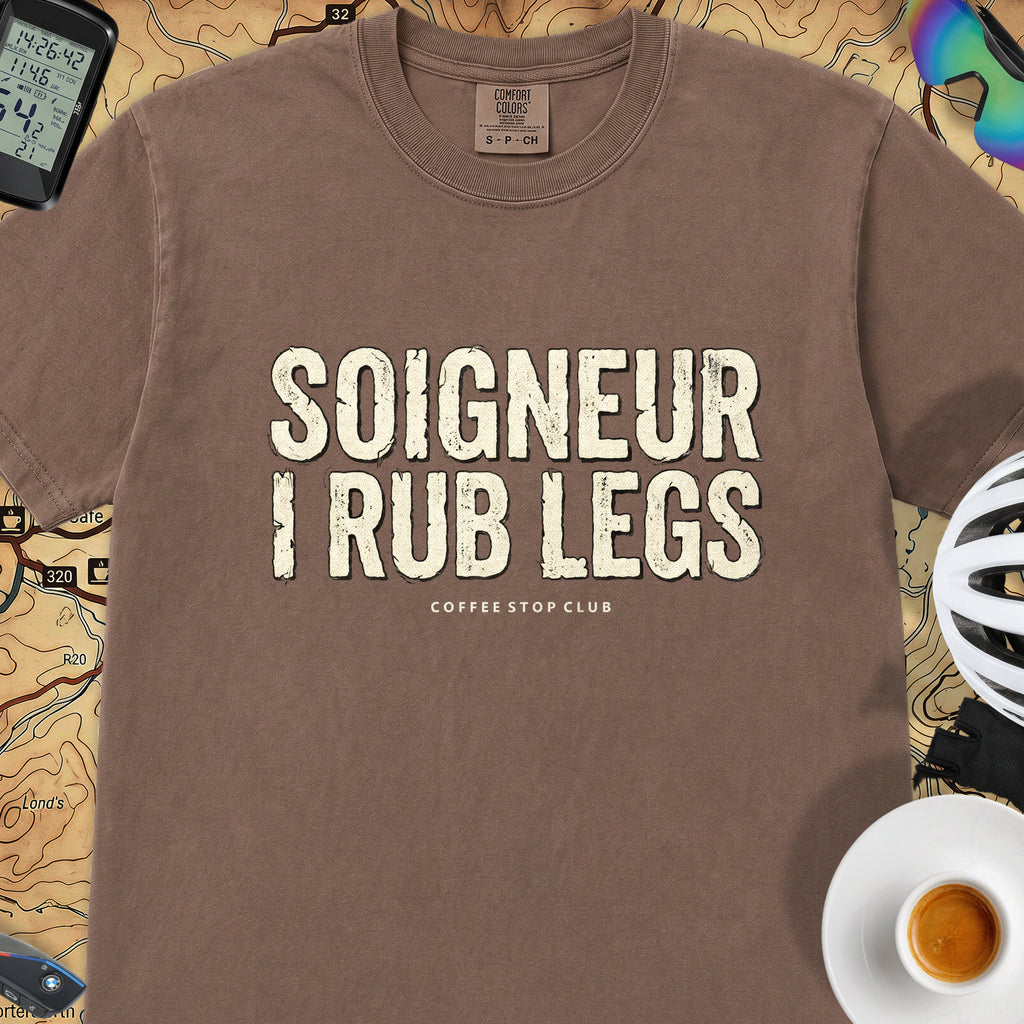 Soigneur Leg Rub Tour T‑Shirt — Espresso