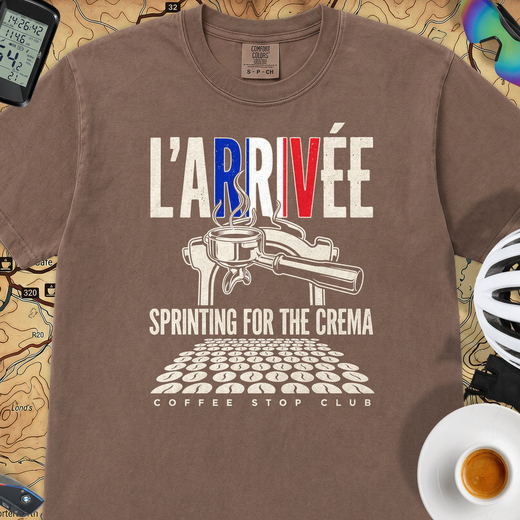 L'Arrivée TdF Cycling T-Shirt — Espresso