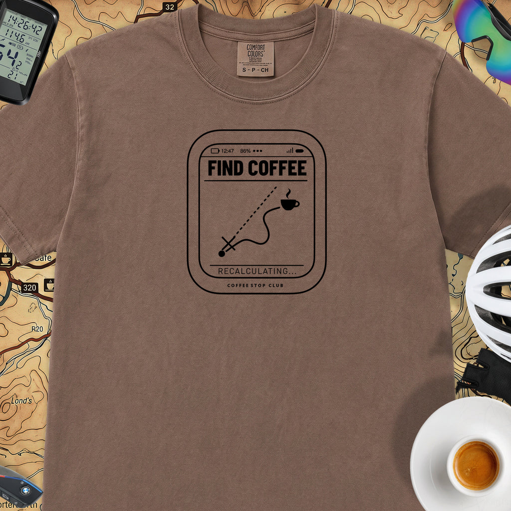 Recalculating For Coffee T-Shirt — Espresso