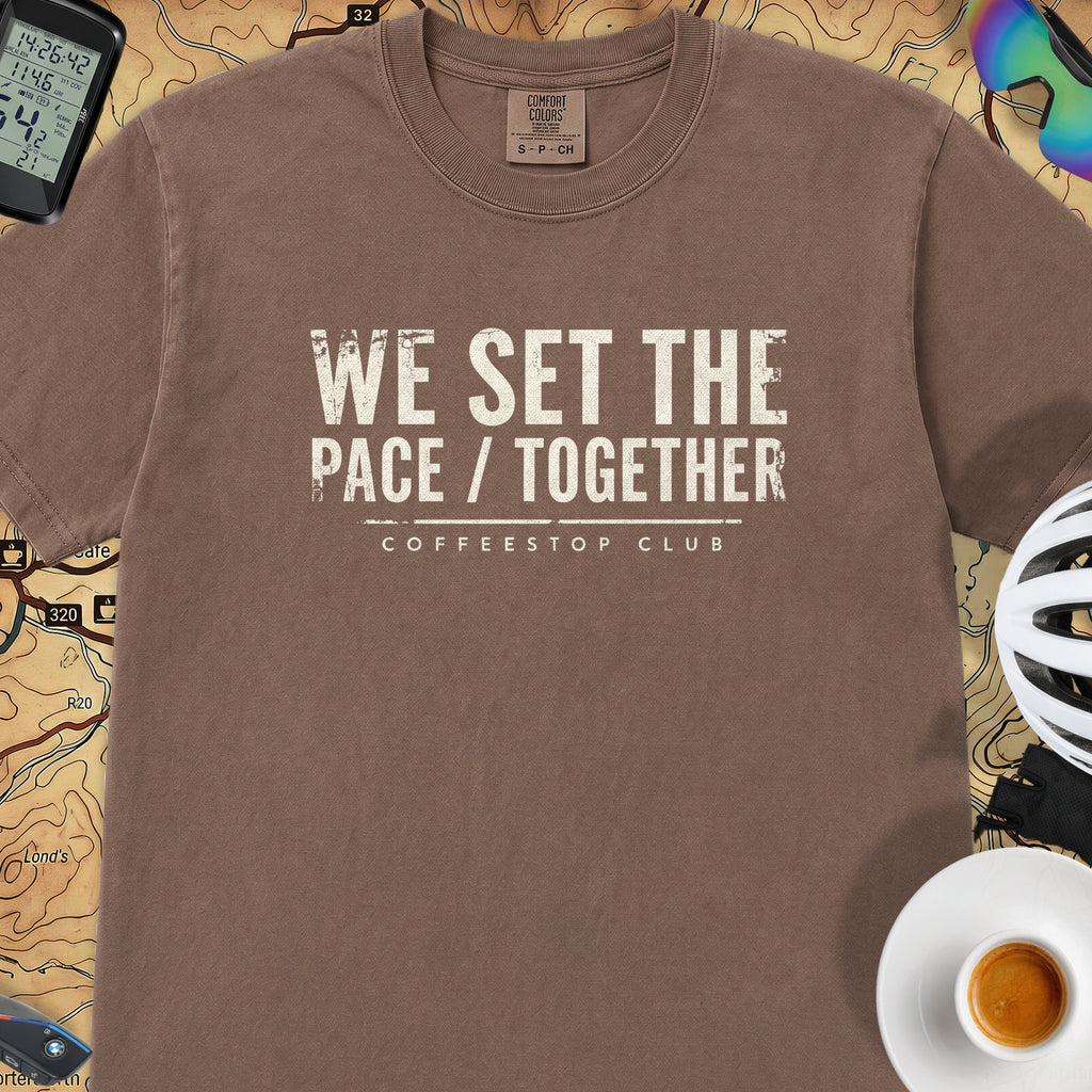 We Set The Pace T‑Shirt — Espresso