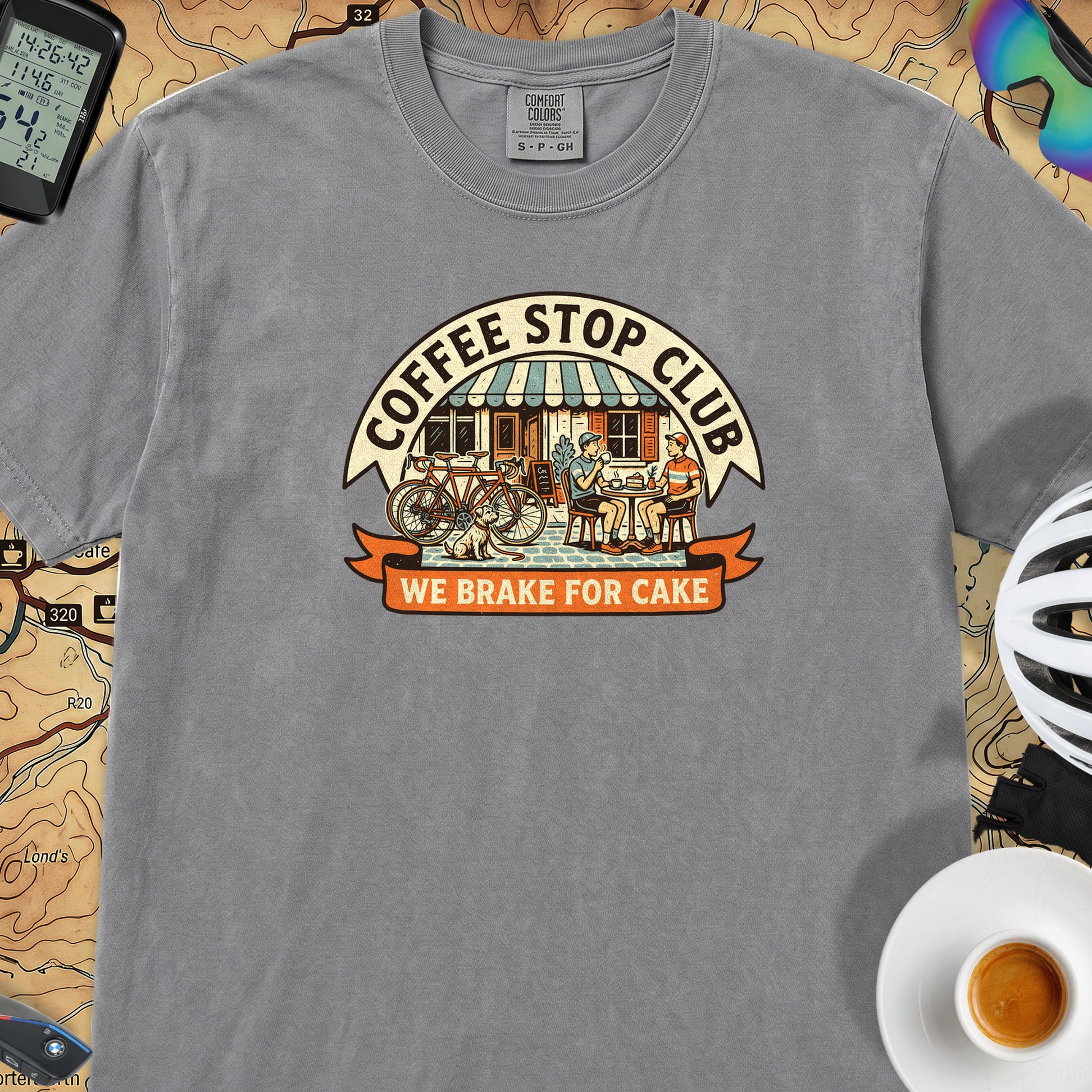 We Brake For Cake T-Shirt — Granite