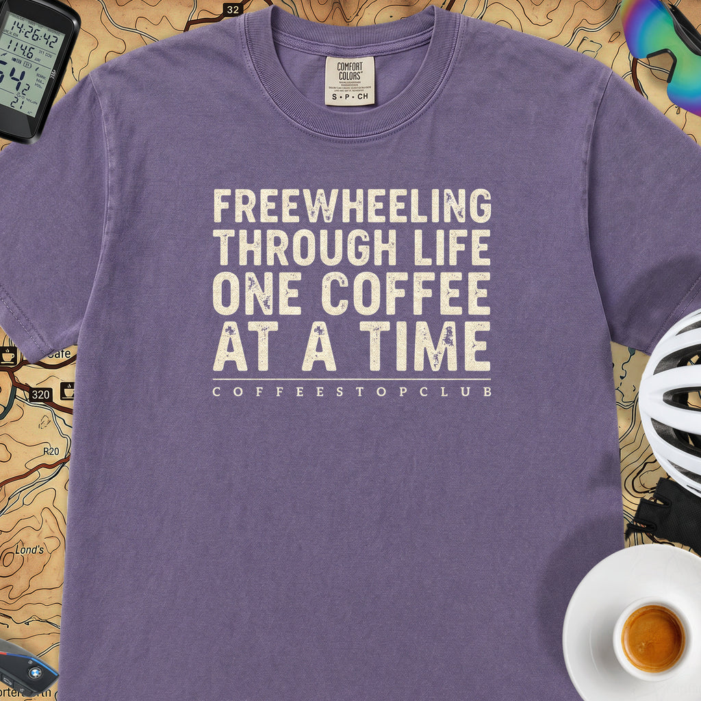 Freewheeling Life T‑Shirt — Grape