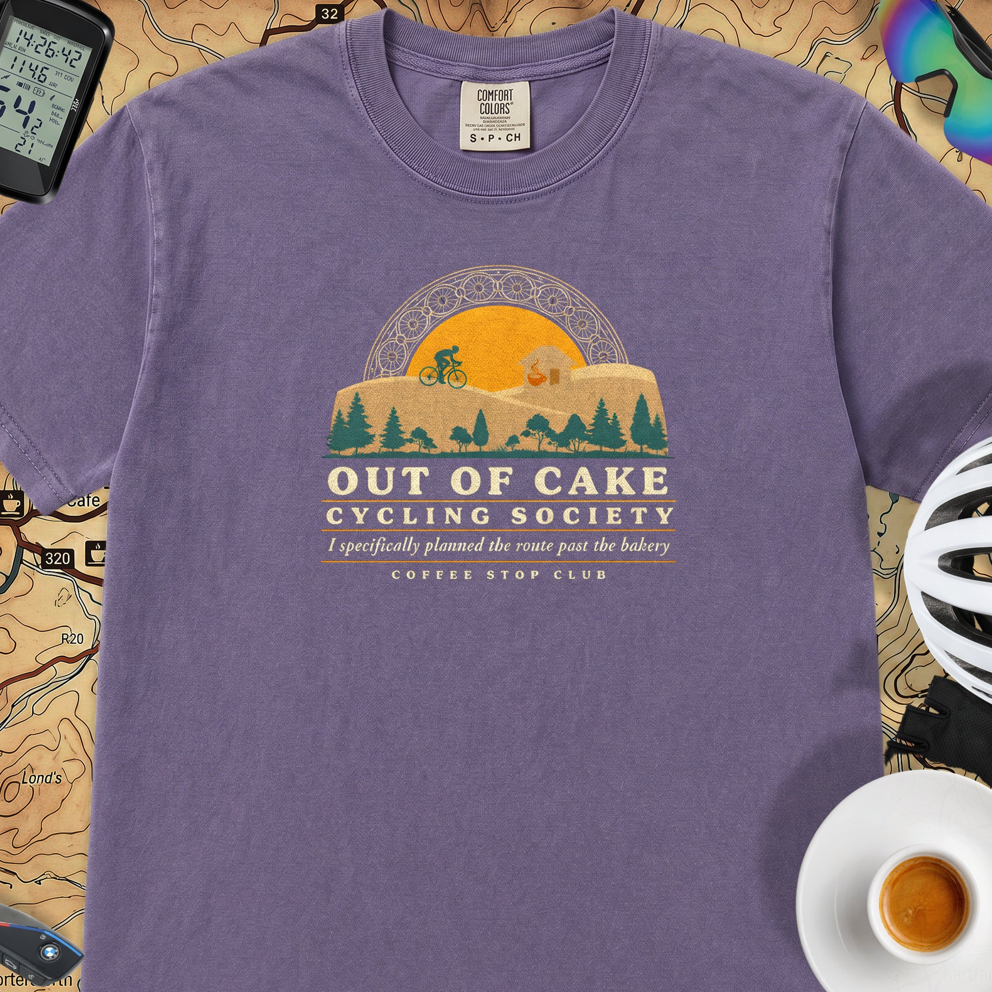 Out of Cake Cycling T-Shirt — Grape