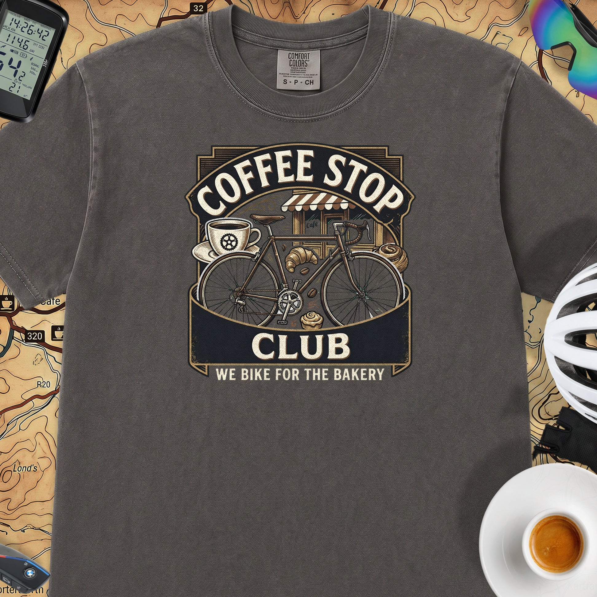We Ride for the Bakery T-Shirt — Graphite