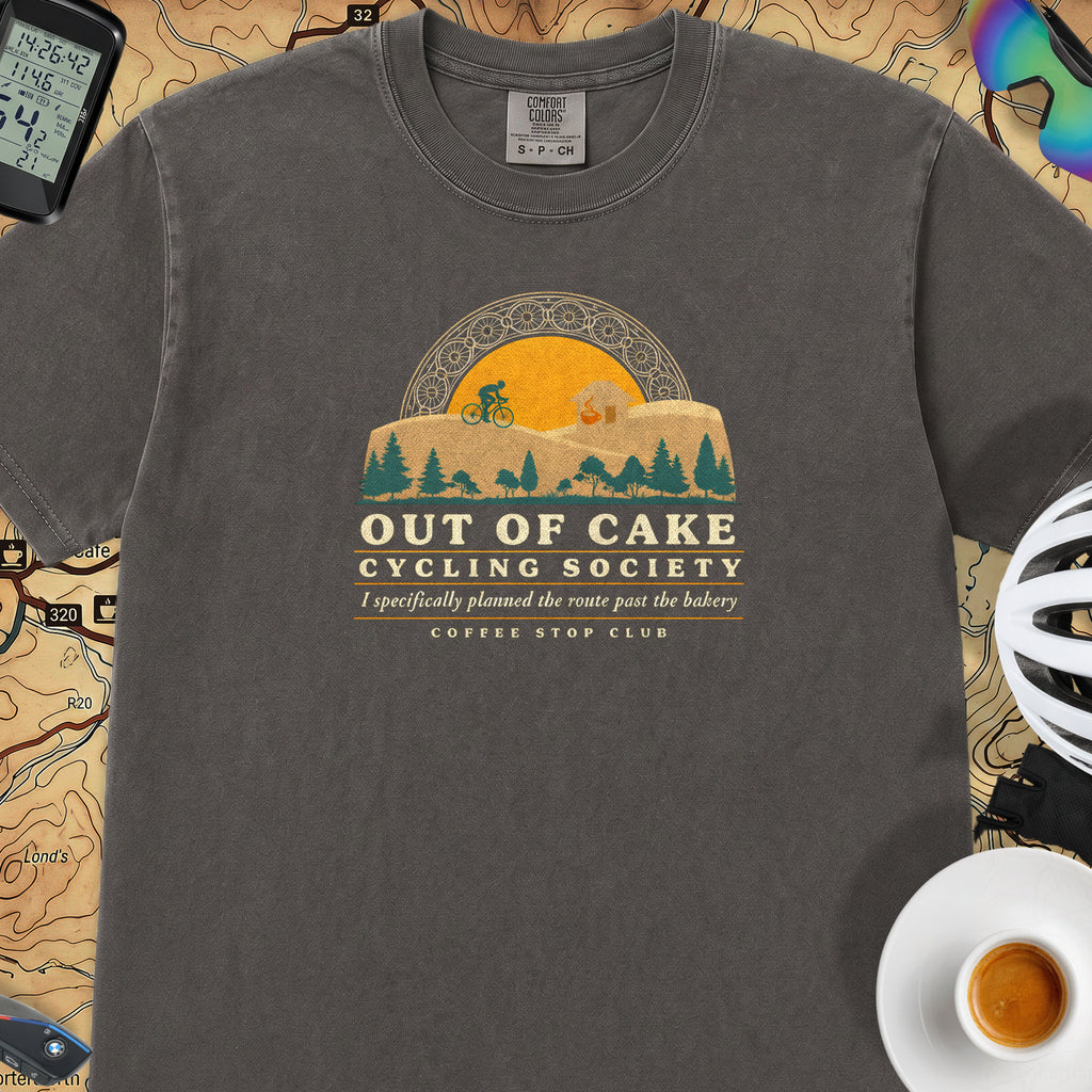 Out of Cake Cycling T-Shirt — Graphite