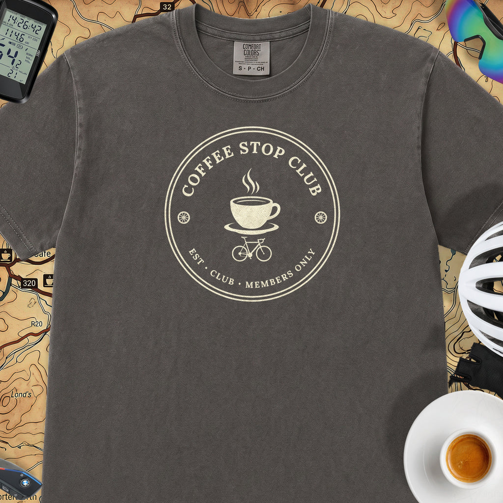 Coffee Stop Club Members Only T-Shirt — Graphite