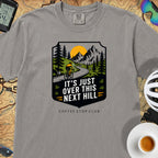 It's Just Over This Next Hill Cycling T-Shirt — Grey