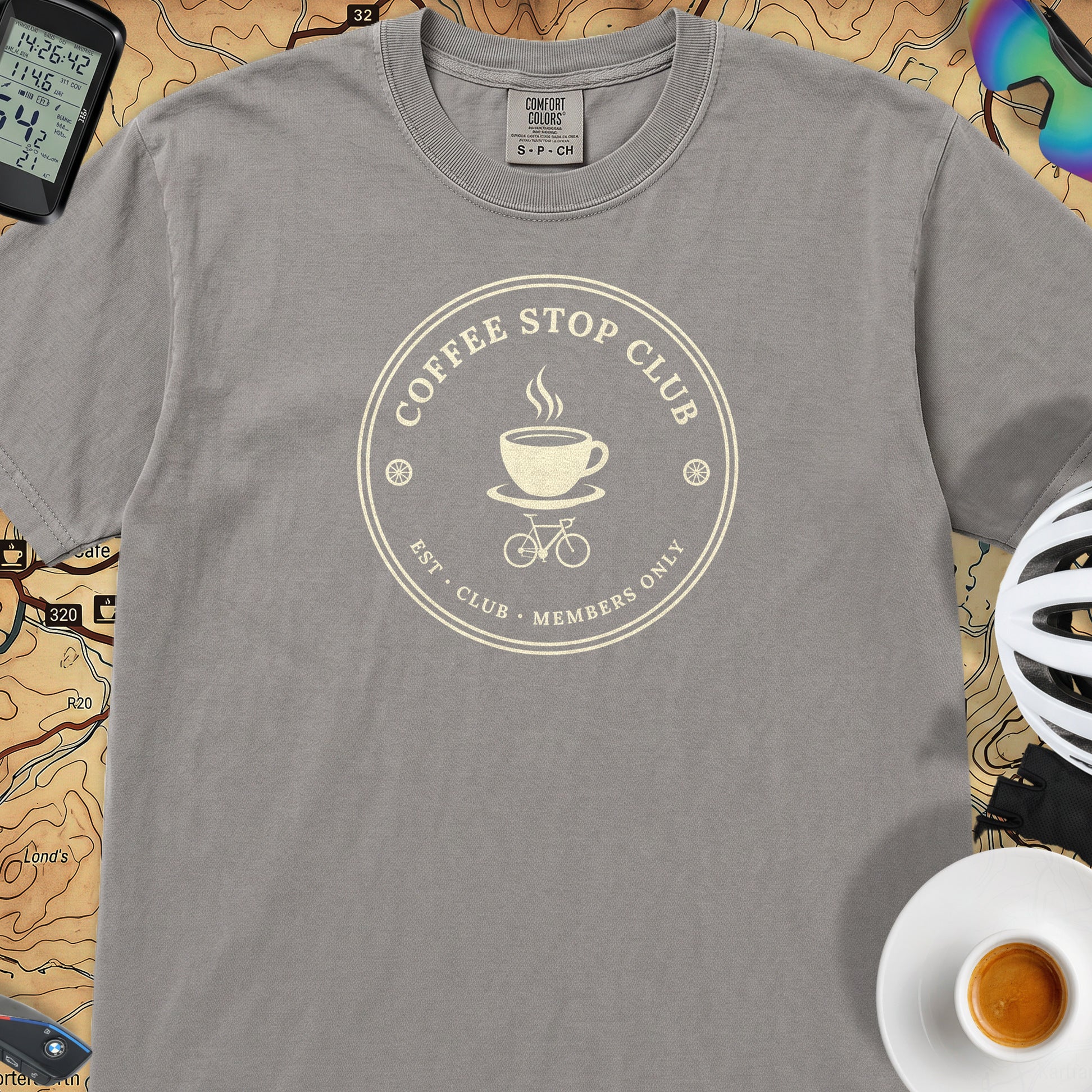 Coffee Stop Club Members Only T-Shirt — Grey